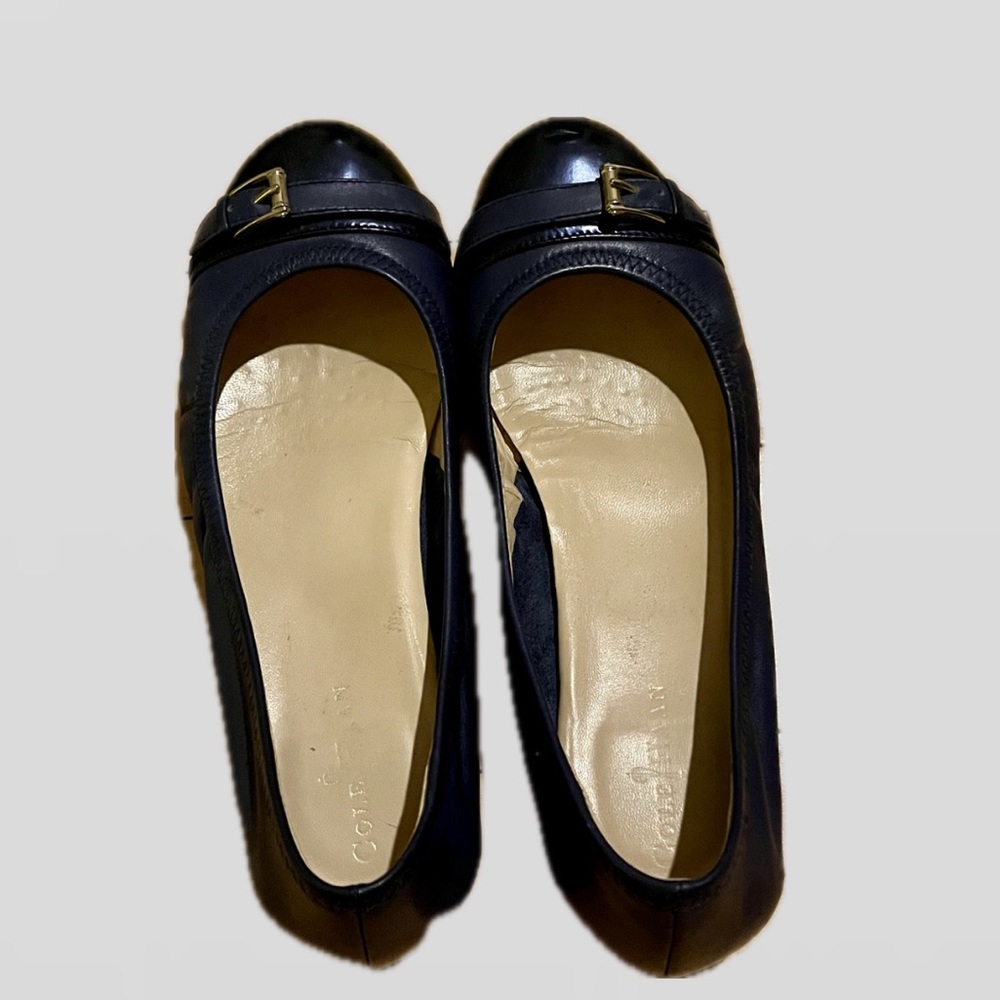 Navy Blue Cole Haan Flats